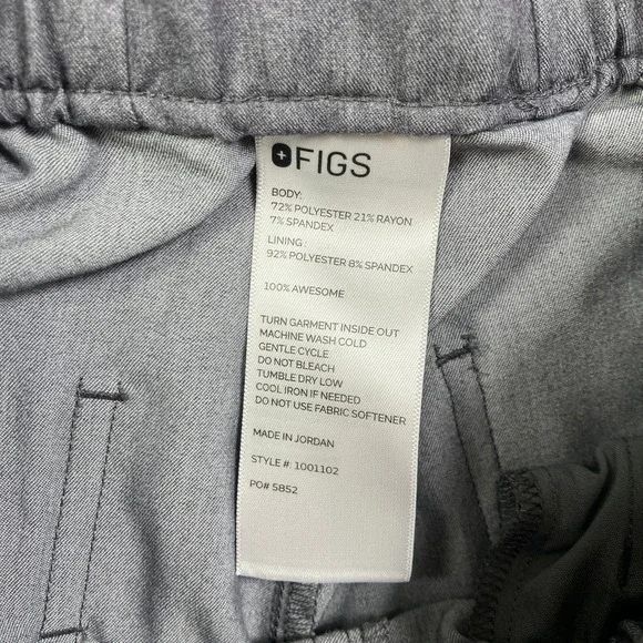 FIGS Technical Collection Scrubs Set Women XXS Top S Pants Graphite Grey Heather - Picture 12 of 15